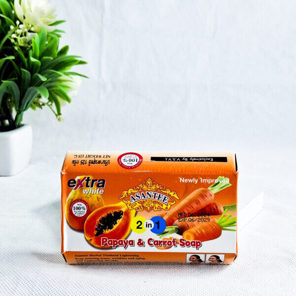 Asantee Extra White Papaya and Carrot Soap