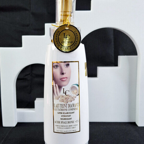 Lait Teint Diamant Strong Whitening Body Lotion with Glutathione Tablet