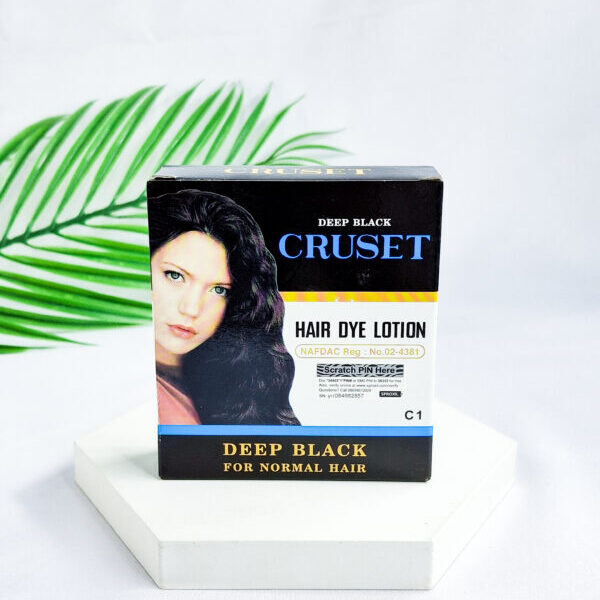 Deep Black Cruset Hair Dye Lotion