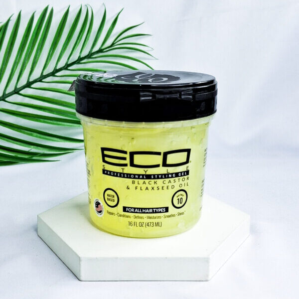Eco Style Professional Styling Gel Black Castor & Flaxseed Oil