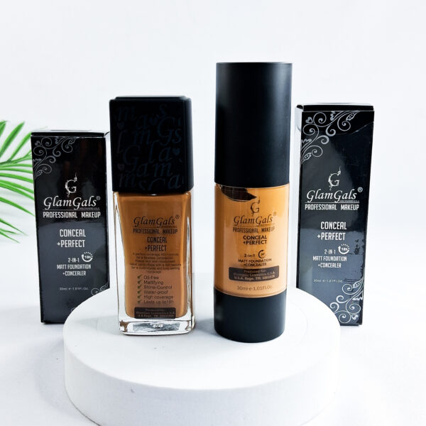 GlamGals Makeup Conceal Perfect 2 in 1 Matt Foundation