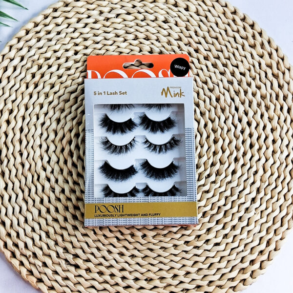 Poosh Luxuriously Lightweight And Fluffy 5in 1 Lash Set {Mink}