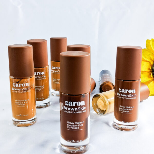 Zaron Brown Skin Liquid Foundation Glowy Matte+ Medium-Full Coverage