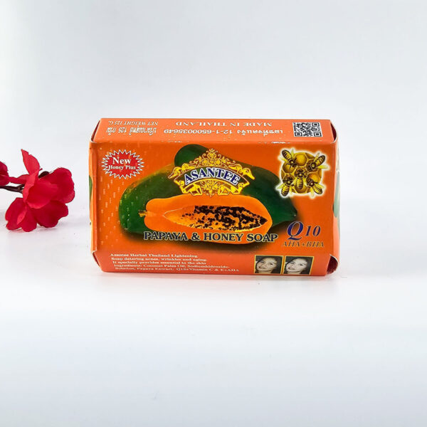 Asantee Papaya & Honey Soap Q10 AHA + BHA
