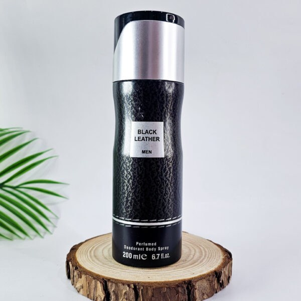 Black Leather Men Perfumed Deodorant Body Spray