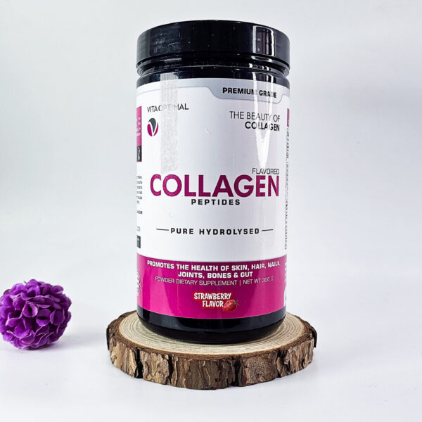 Collagen Peptides Pure Hydrolysed Supplement – Strawberry Flavor