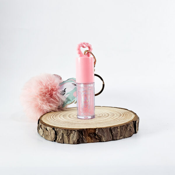 Glitter Shine Lip Gloss Keychain