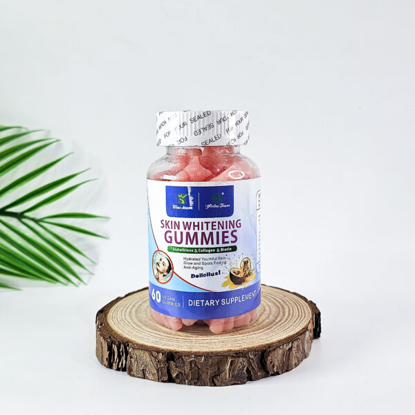 Skin Whitening Gummies with Glutathione, Collagen & Biotin