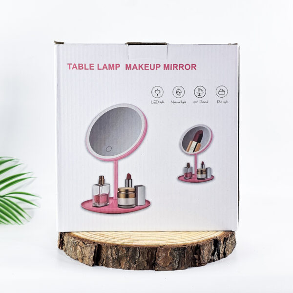 LED Table Lamp Makeup Mirror with Storage Tray